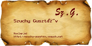 Szuchy Gusztáv névjegykártya