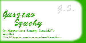 gusztav szuchy business card